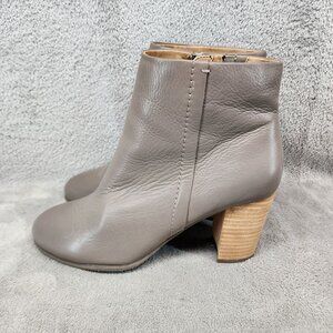 Vionic Shoes Womens Size 8.5 Kennedy Taupe Leather Side Zip Ankle Booties